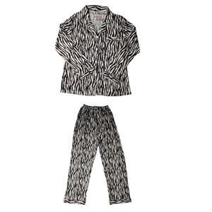 Women's Size XL 2 Piece Collared Top Elastic Waist Pants Pajama Set FREE S&H